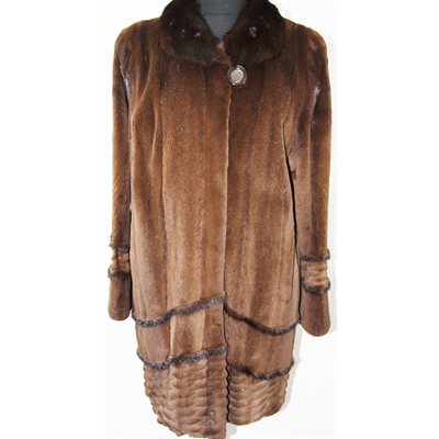 RECYCLED SHEARED RANCH MINK JACKET