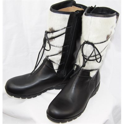 LEATHER & NATURAL SEAL BOOTS