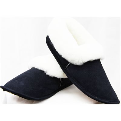 NAVY SUEDE SLIPPERS FOR MEN