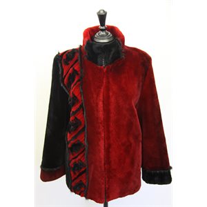 MANTEAU CASTOR RASÉ RUBY & NOIR