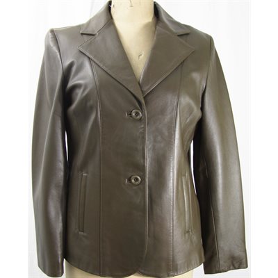 LEATHER JACKET OLIVE GREEN