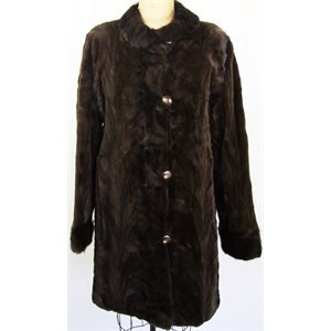 SHEARED MINK PAW REVERSIBLE COAT