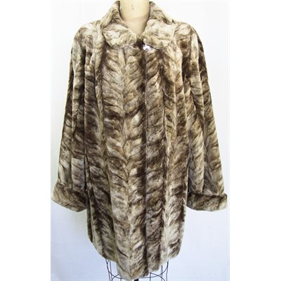 ICEBERG PLUCKED MINK PAW REVERSIBLE COAT