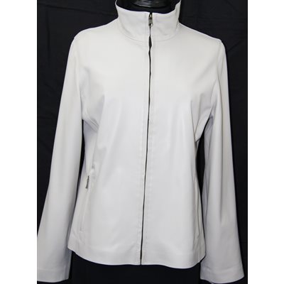 MANTEAU DE CUIR RÉVERSIBLE IVOIRE & NOIR