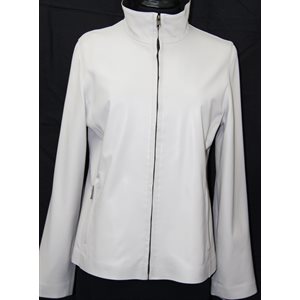 MANTEAU DE CUIR RÉVERSIBLE IVOIRE & NOIR