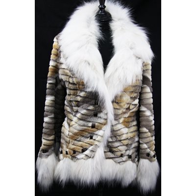 SHEARED NATURAL COYOTE  JACKET