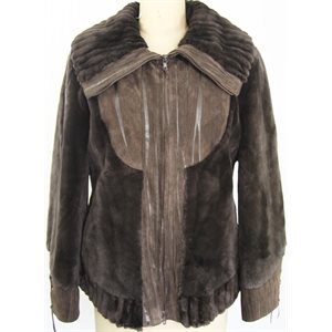 SHEARED MATARA BEAVER & SUEDE JACKET