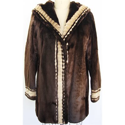 SEAL JACKET SHEARED MINK TRIM