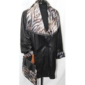 REVERSIBLE LAMBSKIN LEATHER JACKET WITH MATCHING HANDBAG