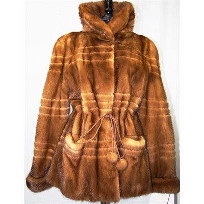 MINK JACKET, COLOR WHISKY