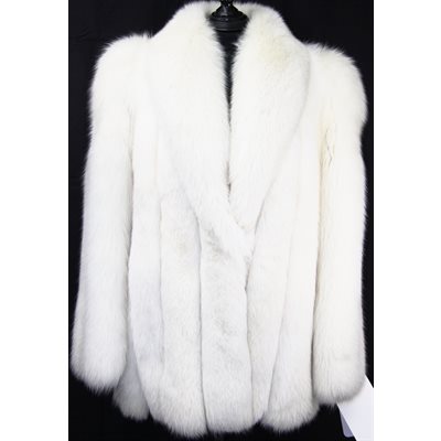 WHITE FOX COAT