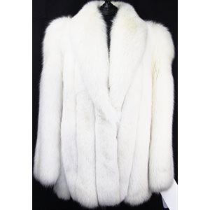 MANTEAU DE RENARD BLANC