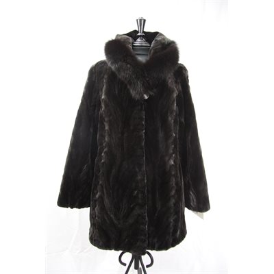 SHEARED RANCH MINK PAW  REVERSIBLE JACKET