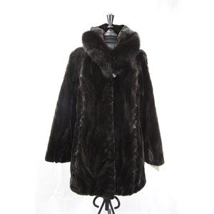 SHEARED RANCH MINK PAW  REVERSIBLE JACKET