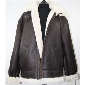 ''BOMBER'' STYLE SHEARLING JACKET