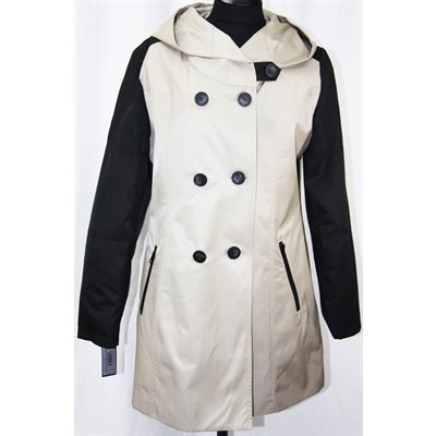 BLACK & BEIGE RAINCOAT