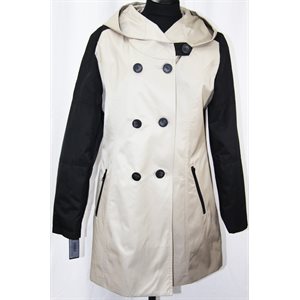 BLACK & BEIGE RAINCOAT