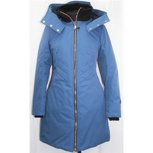 MANTEAU EN POLYESTER BLEU COBALT 