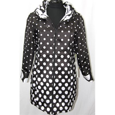 REVERSIBLE BLACK & WHITE POLKADOT SPRING JACKET