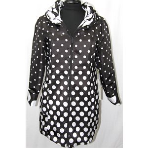 REVERSIBLE BLACK & WHITE POLKADOT SPRING JACKET