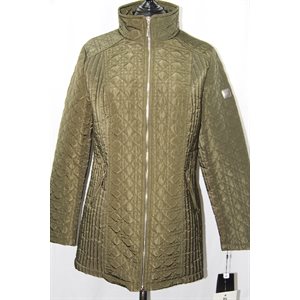 KHAKI POLYESTER COAT