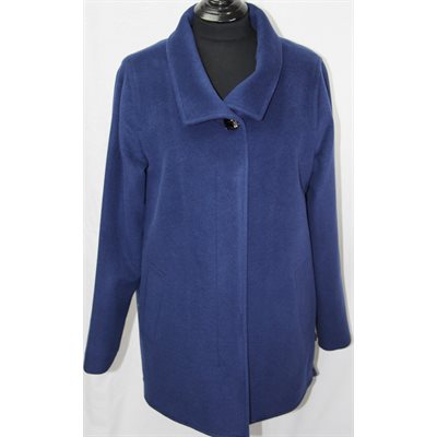 BLUE ANGORA & WOOL COAT