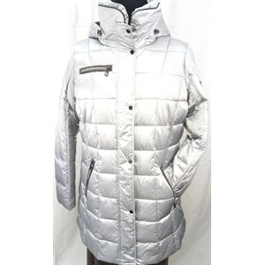 SILVER POLYESTER COAT