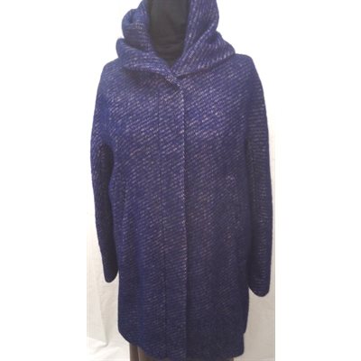 BLUE ALPACA & WOOL COAT