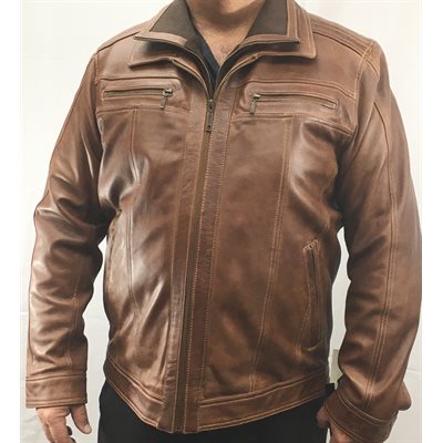 MEN'S WHISKY LEATHER JACKET