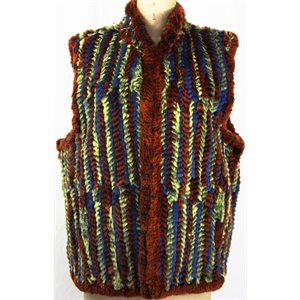 MULTICOLOR KNITTED RABBIT VEST