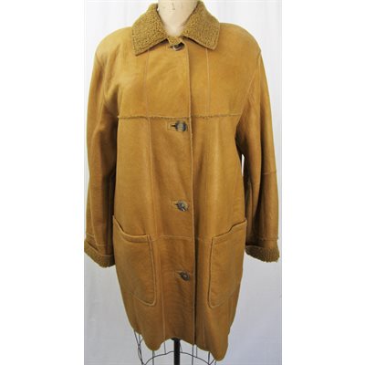 MUSTARD SHEARLING COAT