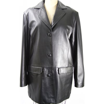 MANTEAU DE CUIR NOIR