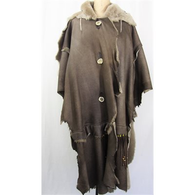 SHEARLING BROWN CAPE