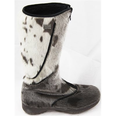 BOTTES LONGUES EN LOUP MARIN NATUREL POUR FEMME 