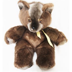 MUSKRAT TEDDY BEAR WITH SHEARED BEAVER