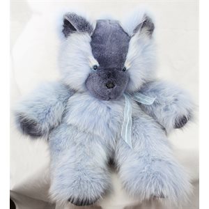 BLUE FOX TEDDY BEAR WITH BEAVER