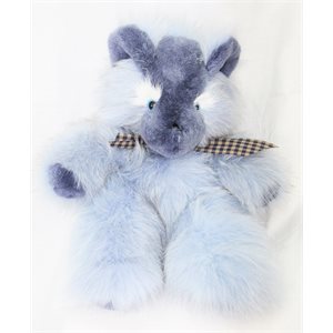 BABY BLUE FOX TEDDYBEAR WITH BEAVER FUR 