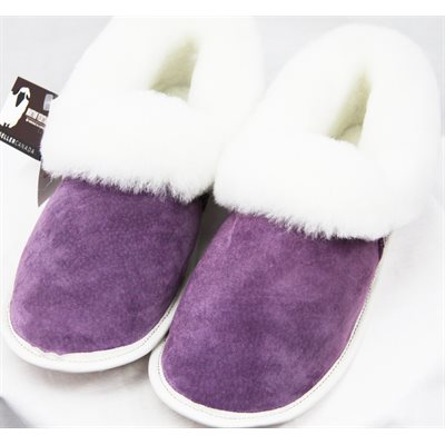 LAVENDER SUEDE SHEEP SLIPPERS