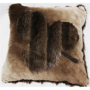 LONG HAIR BEAVER & SHEARED BEAVER CUSHION