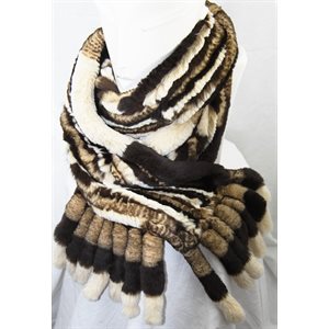 REX KNITTED SCARF WITH TAILS