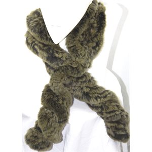 LODEN REX RABBIT KNITTED SCARF TWIST